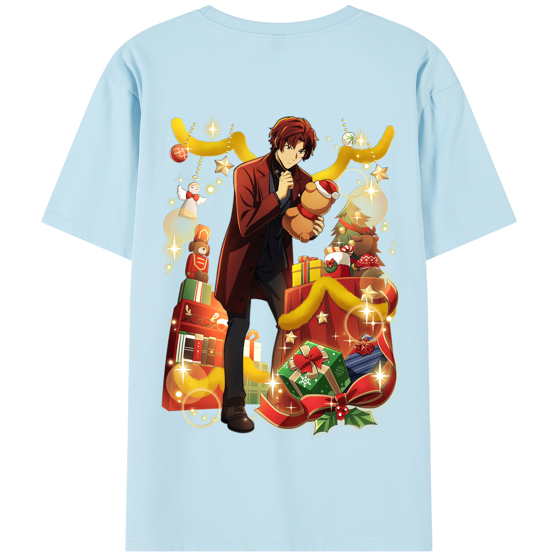 （画像用） 文豪ストレイドッグス Bungo Stray Dogs 綿100％半袖Tシャツ（背面プリント）